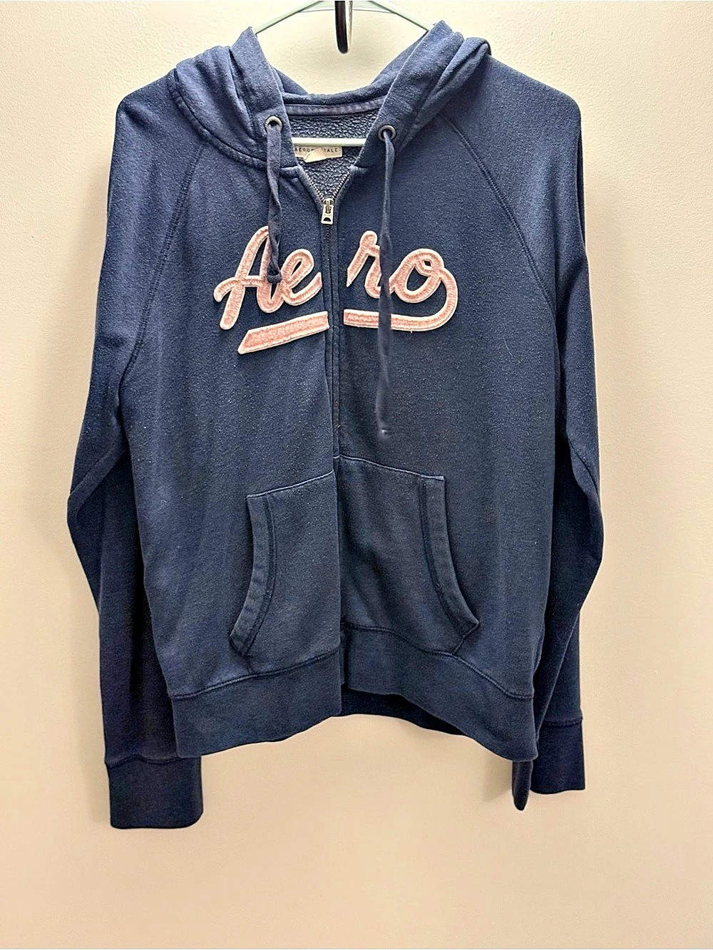 Aeropostale Aero Logo Full-Zip Hoodie Blue XL